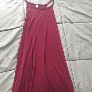 spaghetti strap medium length dress